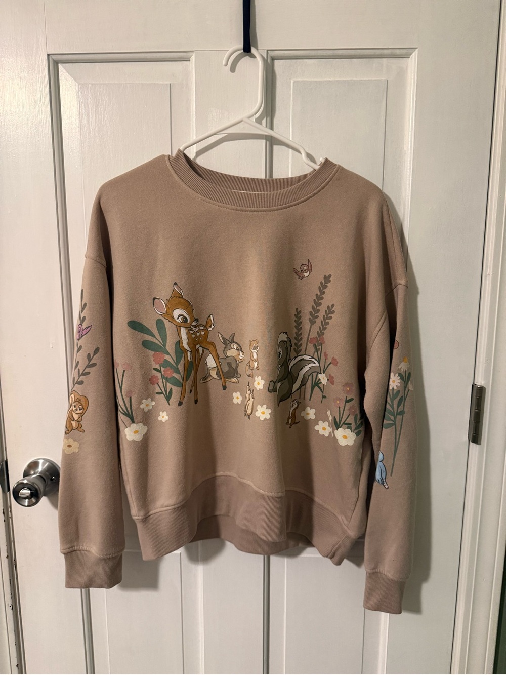 Disney Beige Crewneck Sweatshirt